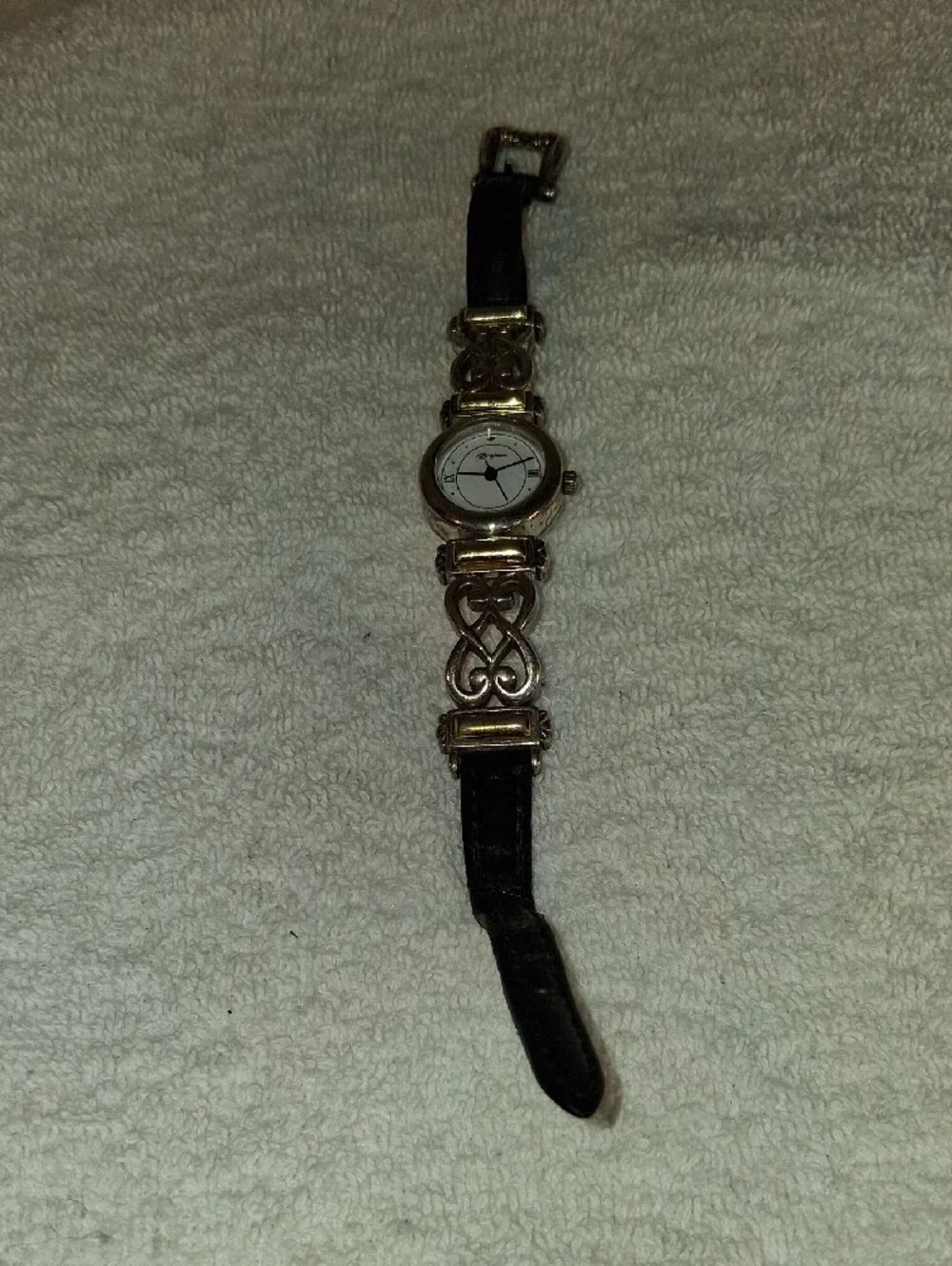 Brighton - Vintage Women’s Two-Tone Bracelet Watch - White Dial